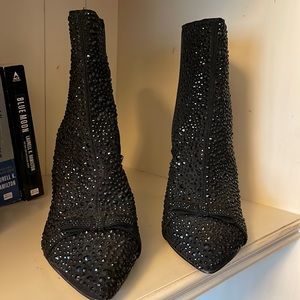 INC rhinestone embellished ankle boots size 9M